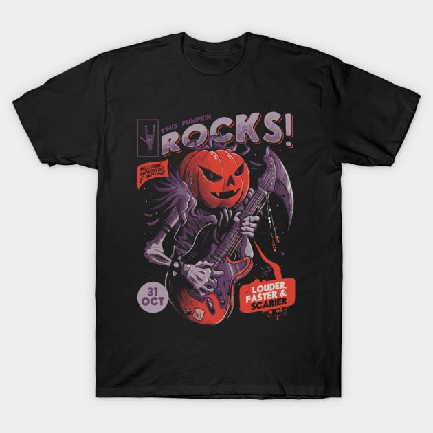 Rock Pumpkin T-Shirt by eduely